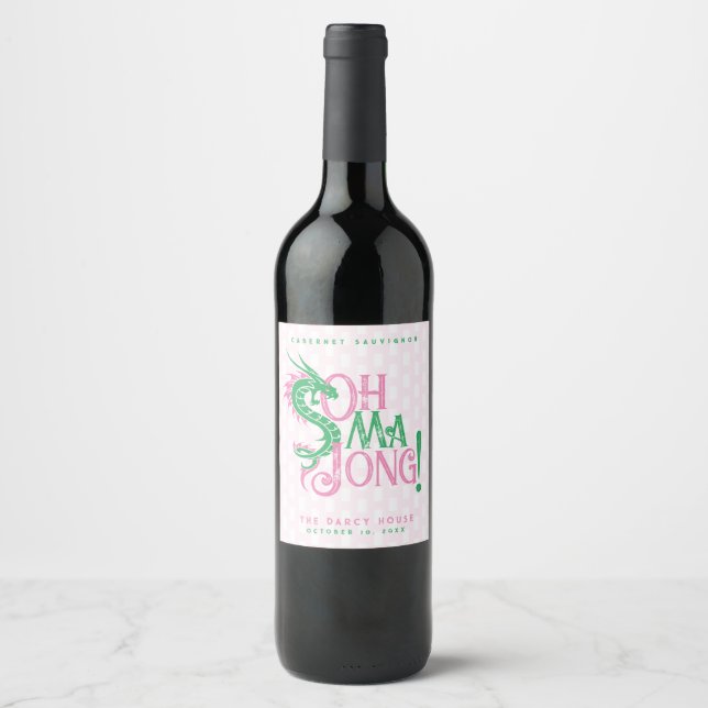 Oh Mah Jong! | Mah-Jongg Wine Labels (Front)
