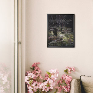 Oh Me! Oh Life! Walt Whitman Poem Wooded Path 3 Poster