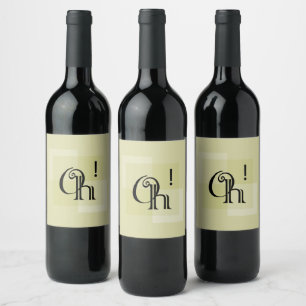 Oh! Modern Expressive Typography Wine Label