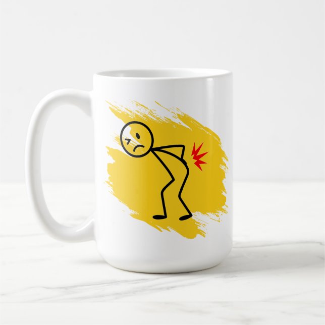 Oh My Back Pain Humour Custom Condition Coffee Mug (Left)