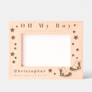 Oh My Boy Baby  Etched Frames