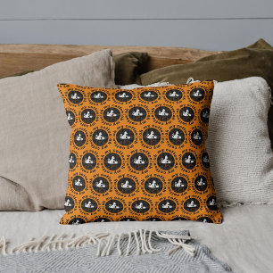 Oh My Coffee Funny Cat Gold Cushion