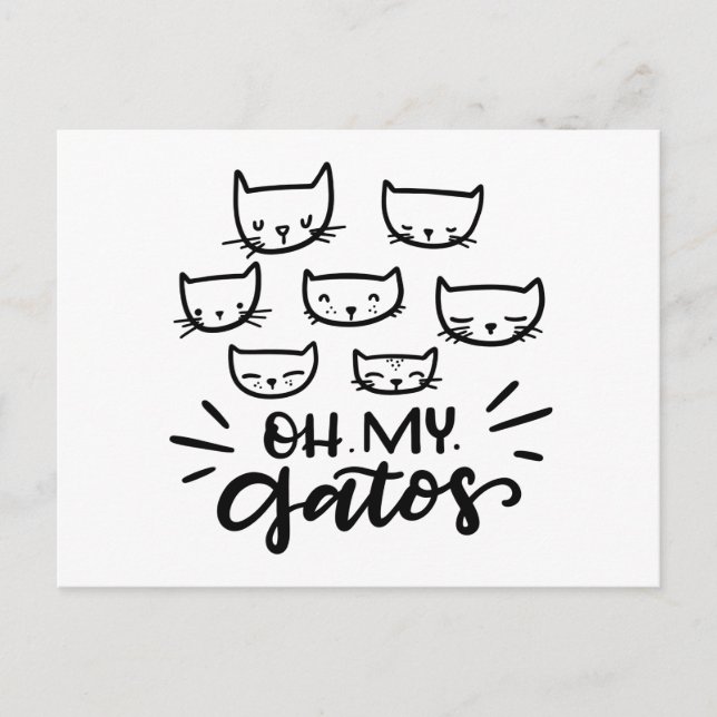Oh My Gatos Postcard (Front)