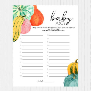 Oh My Gourd! - Baby Shower Baby ABCs Game