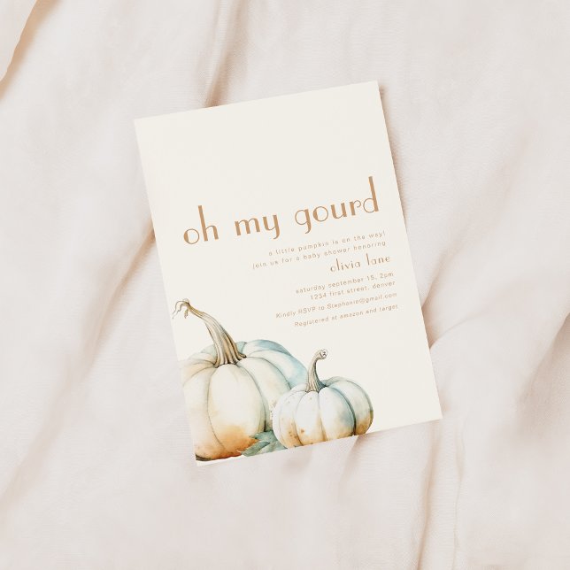 Oh My Gourd Baby Shower Invitation (Creator Uploaded)