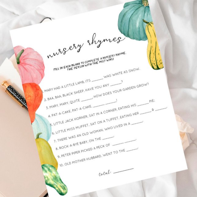 Oh My Gourd! - Baby Shower Nursery Rhymes Game (Creator Uploaded)