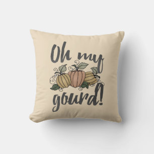Oh My Gourd! Funny pumpkins Cushion