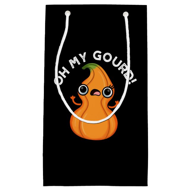 Oh My Gourd Funny Veggie Pun  Small Gift Bag (Front)