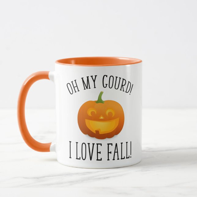 Oh My Gourd! I Love Fall! Mug (Left)