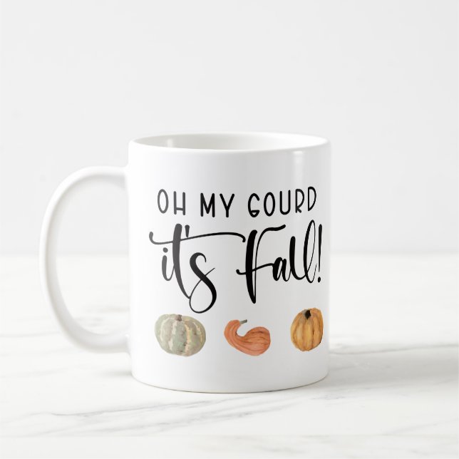 Oh My Gourd It's Fall Pumpkins Coffee Mug (Left)