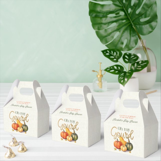 Oh My Gourd Little Pumpkin Baby Shower Favour Box (Multiple)