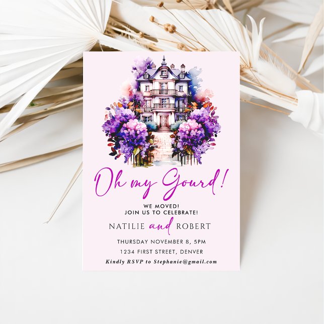 Oh My Gourd Purple Hues Housewarming Party Invitation (Creator Uploaded)