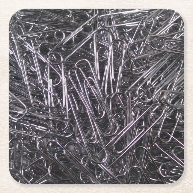 Oh My, Lots of Paperclips Coaster Set (Front)