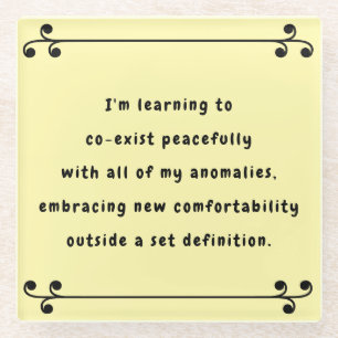 Oh My Mantra Glass Coaster