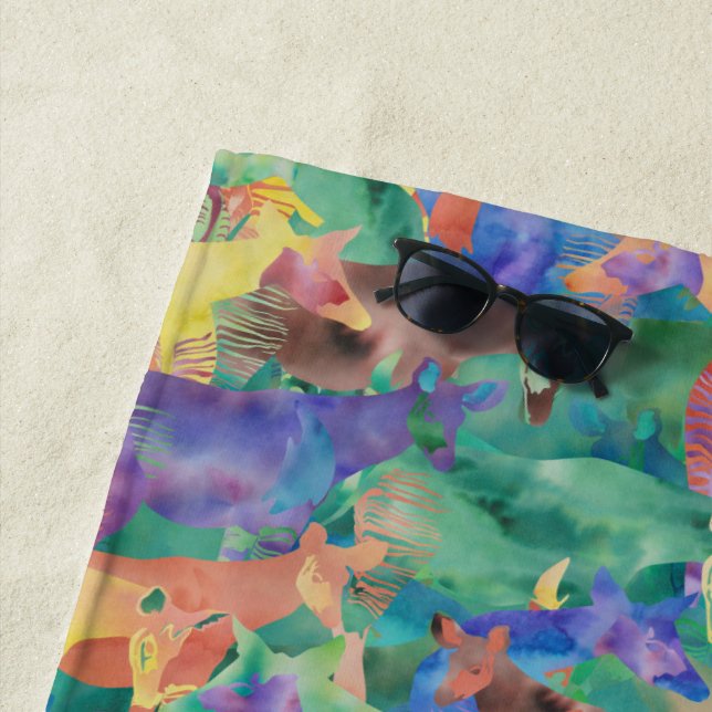 Oh, My Okapi! Beach Towel (In Situ)