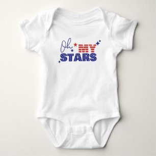 Oh my stars US flag Baby Bodysuit