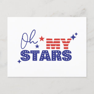 Oh my stars US flag Postcard