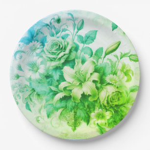 Oh My Test Floral Perfection Paper Plate