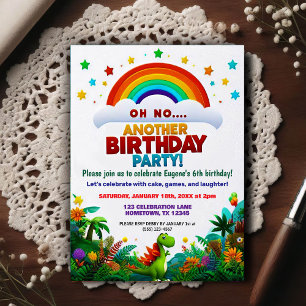 Oh No! Another Dinosaur Themed Birthday Party Postcard