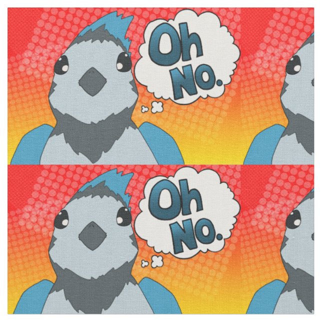 Oh No Bird Fabric (Close Up)