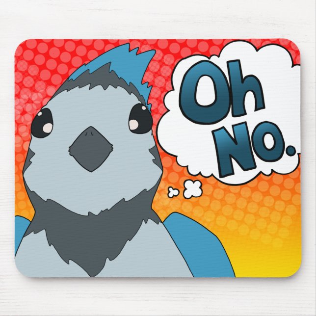 Oh No Bird Mouse Pad (Front)
