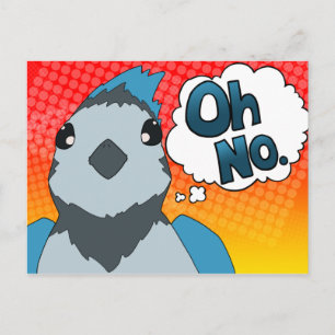 Oh No Bird Postcard