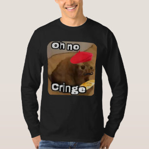 Oh No Cringe Cat French Baguette T Internet Cat M T-Shirt