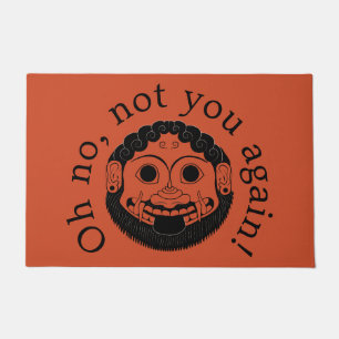 'Oh no, not you again!' Medusa Apotropaic Art Doormat