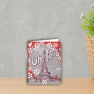 Oh Paris Eiffel Tower Note Card