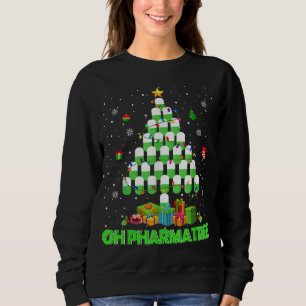 Oh Pharmatree Christmas Tree Pharmacy Medication P Sweatshirt