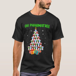 Oh Pharmatree Pharmacist Pharmacy Pills Christmas  T-Shirt