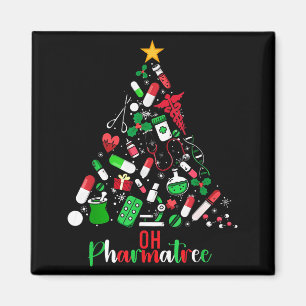 Oh Pharmatree Pharmacy Christmas Pharmacist Tech M Magnet