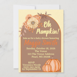 Oh Pumpkin! Invitation
