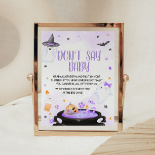 Oh Sheet Boo-y Halloween Don't Say Baby Poster