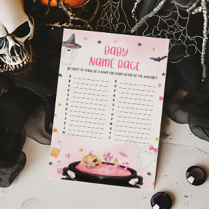 Oh Sheet Ghoul Halloween Baby Name Race Game