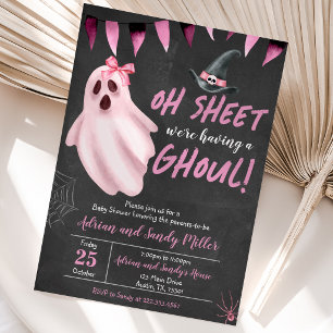 Oh Sheet It's a Ghoul Baby Shower Invitation