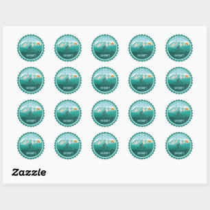Oh Shift Retro Mountain Bike Vintage MTB Cycling Classic Round Sticker