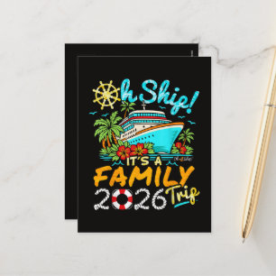 Oh Ship It's a Family Trip 2026 Matching Family Holiday Postcard