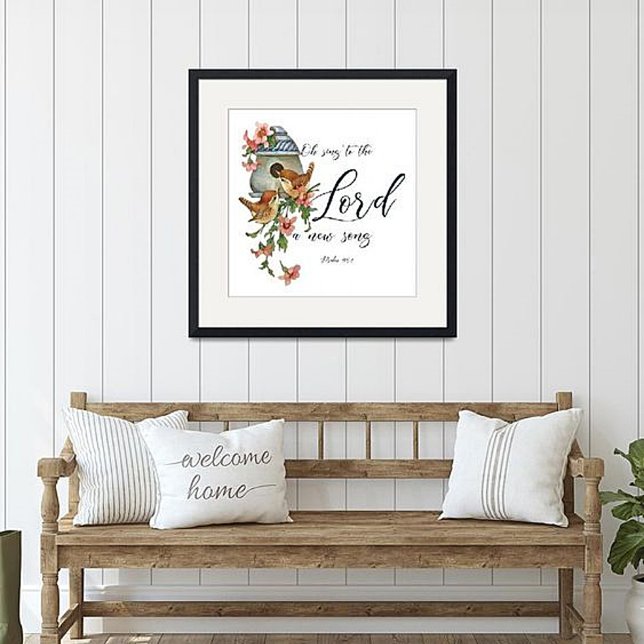 Oh, sing to the Lord a new song. Birds and house Poster (Creator Uploaded)