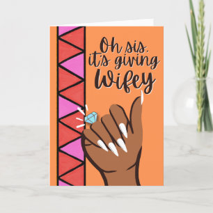Oh sis, it's Giving Wifey Bridal Shower Card