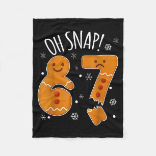 Oh Snap 67 Gingerbread Man Adult Kids Men Women Ch Fleece Blanket