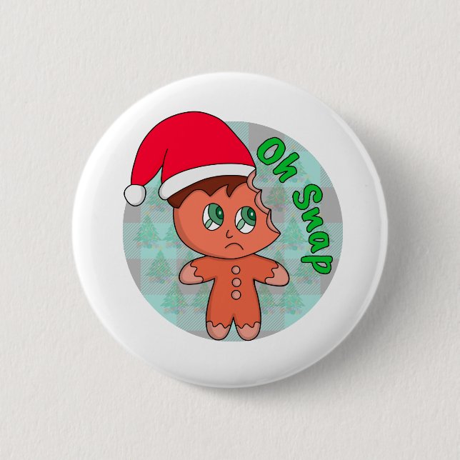 Oh Snap 6 Cm Round Badge (Front)