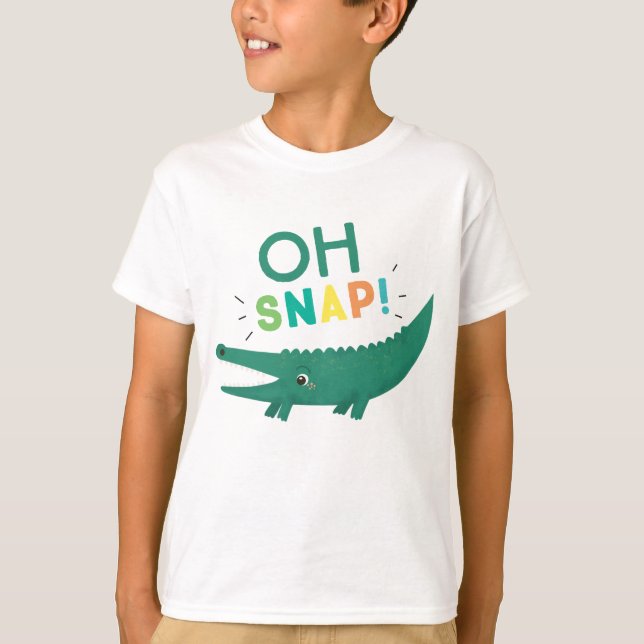 Oh Snap Alligator Crocodile Birthday Kids T-shirt (Front)