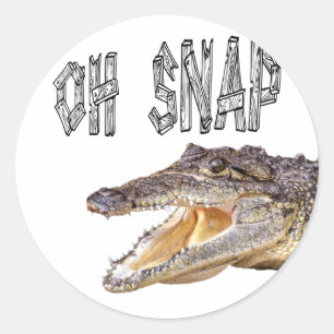 OH SNAP - Angry Gator Classic Round Sticker