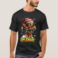 Oh Snap Broken Leg Gingerbreadman Golfer Golf Chri