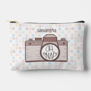 Oh Snap! Brown Pastel Camera Accessory Pouch