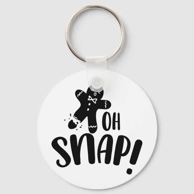 Oh Snap Cookie Christmas Key Ring (Front)