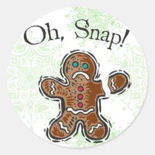 Oh, Snap Cookie Classic Round Sticker