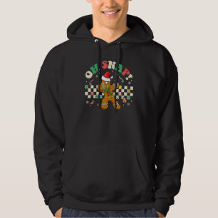 Oh Snap Dabbing Gingerbread Man Groovy Retro Chris Hoodie