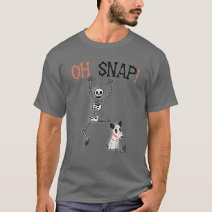 Oh Snap Dog Eating Skeleton Classic Outfits, Hallo T-Shirt
